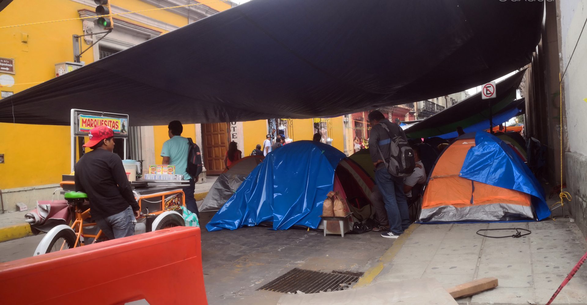 Plantón magisterial obstruye el tránsito en centro histórico de Oaxaca; estas son las calles cerradas