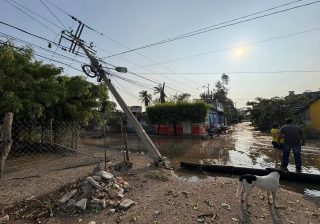 Caen 22 postes de energía eléctrica y 60 árboles durante tormenta en San Francisco Ixhuatán