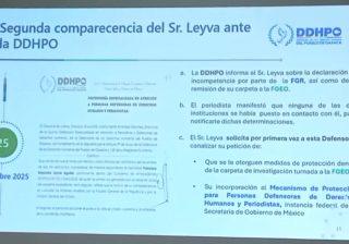 Periodista Leyva sí solicitó medidas de protección, pero no las recibió; DDHPO atribuye omisiones a Fiscalías y Mecanismo Federal de Protección 