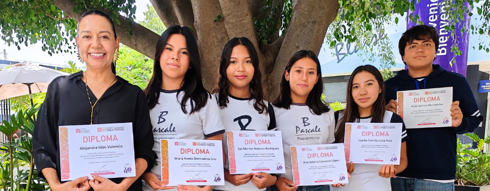 Destacan estudiantes del Blaise Pascale en concurso internacional de ciencia y lectura  