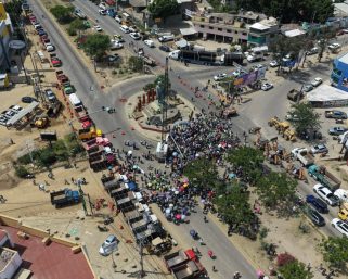 Inicia obra del paso a desnivel en la carretera federal 190 kilómetro 184 + 300