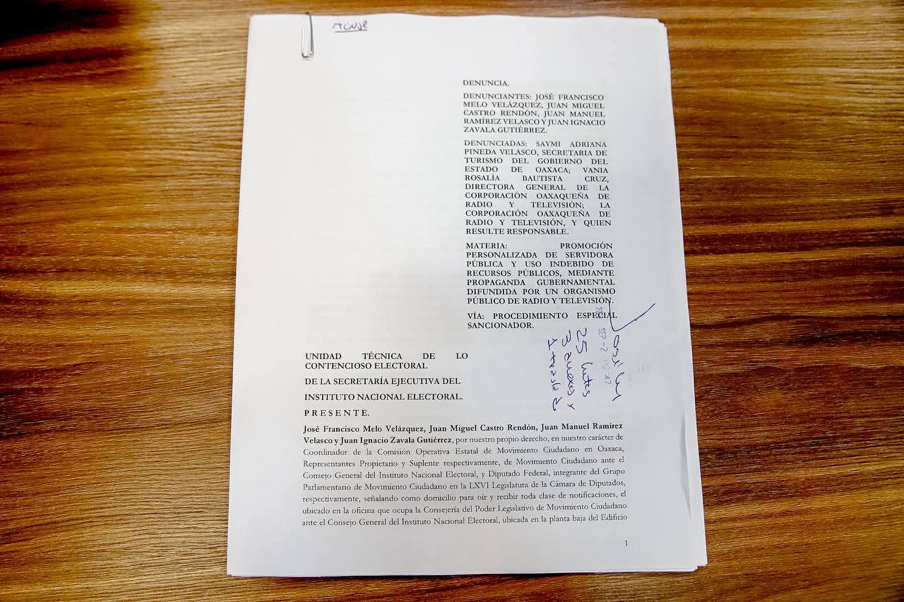 Denuncian ante el INE a dos funcionarias del gobierno de Oaxaca por presunto uso indebido de recursos públicos 