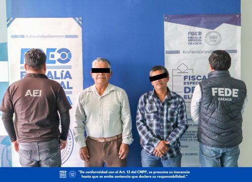 Arrestan a síndico y regidor por presunta violencia política contra la edil de Santiago Choápam