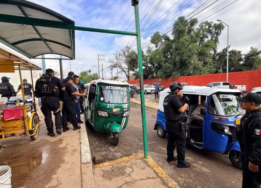 Aplican operativo en Plaza Bella; aseguran 16 mototaxis irregulares 