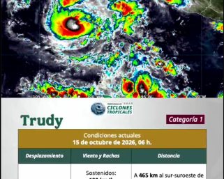 Se prevén lluvias intensas en Oaxaca por huracán Trudy